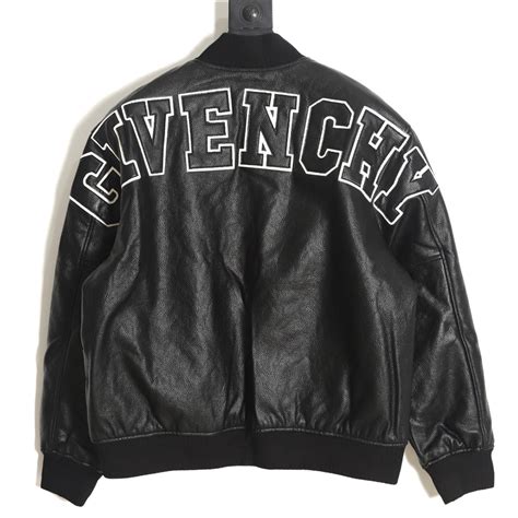 givenchy leather baseball jacket|Givenchy jacket price.